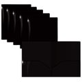 Gold Seal 2 Pkt Plastic Extra Heavyweight Folders Portfolio, High Sheen Reflective Finish, Black, 12PK 86311